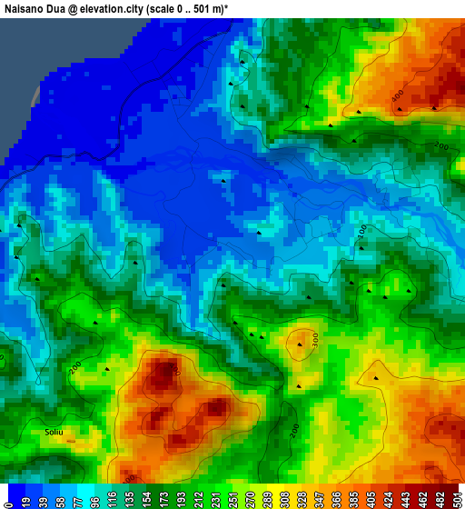 Naisano Dua elevation map