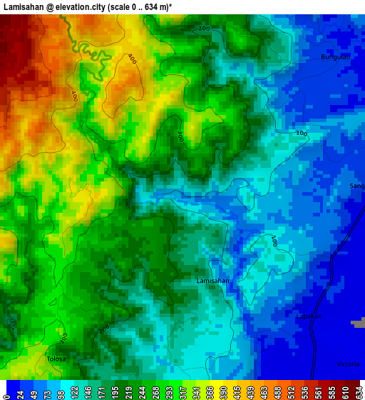 Lamisahan elevation map