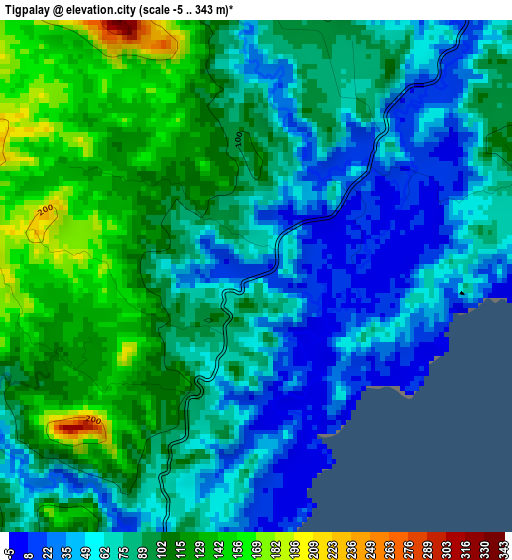 Tigpalay elevation map