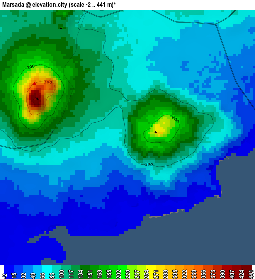 Marsada elevation map