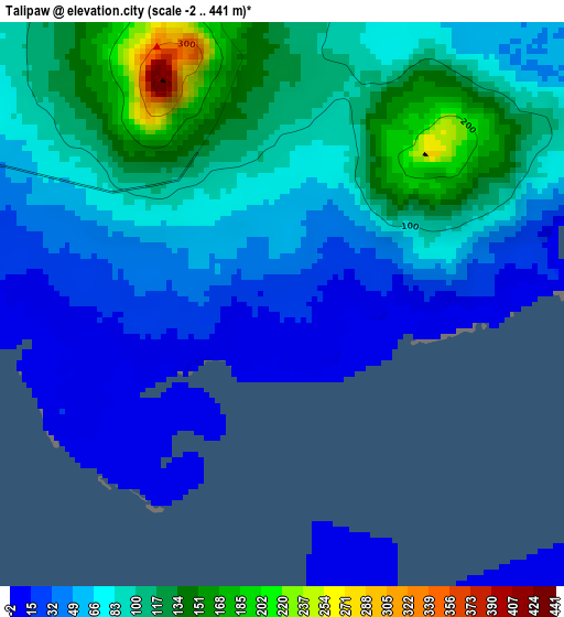 Talipaw elevation map