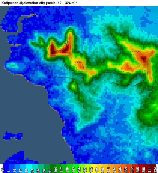 Katipunan elevation map