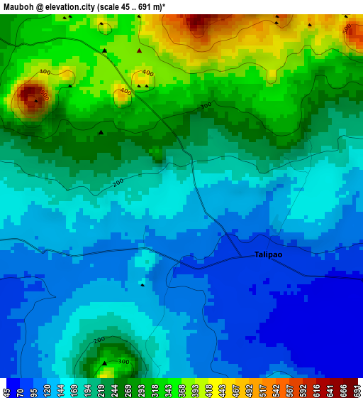 Mauboh elevation map