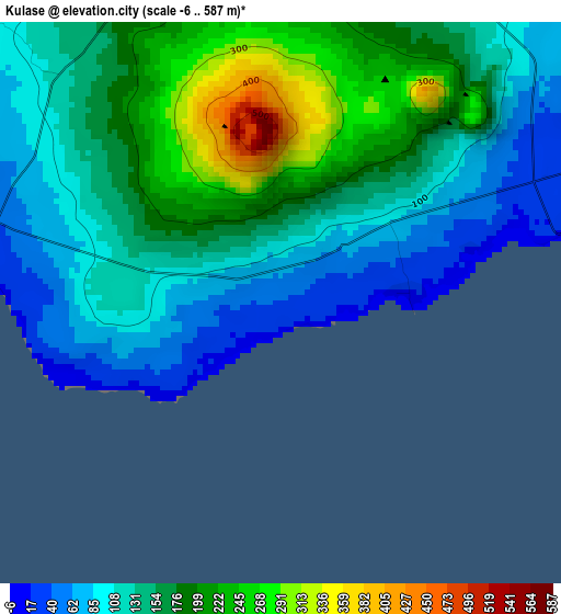 Kulase elevation map