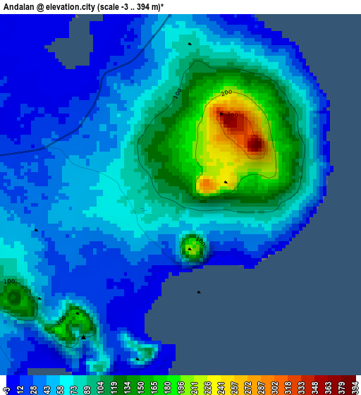 Andalan elevation map