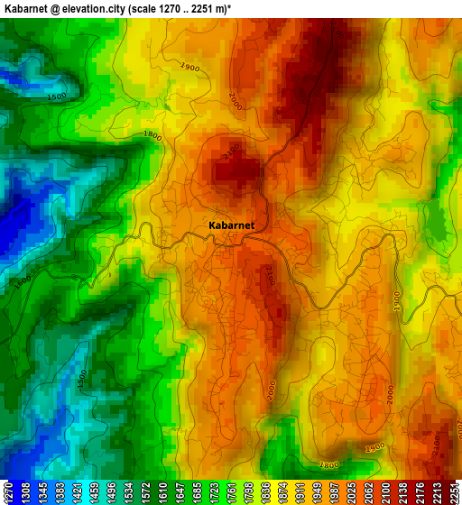 Kabarnet elevation map