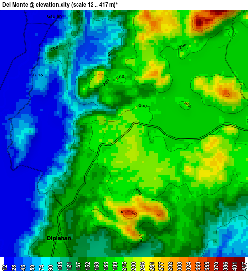 Del Monte elevation map