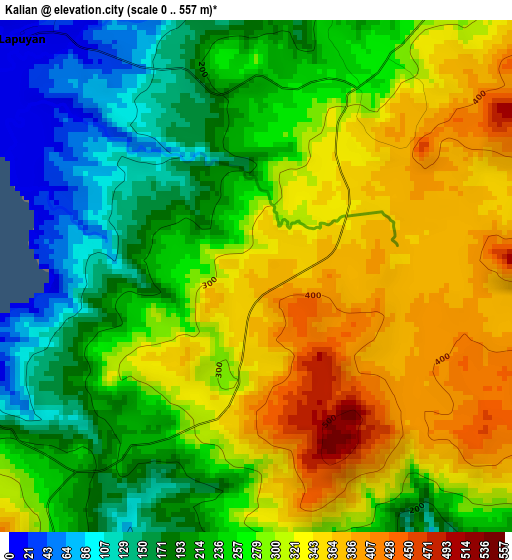 Kalian elevation map