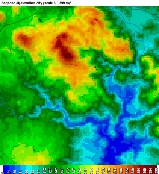 Sagacad elevation map