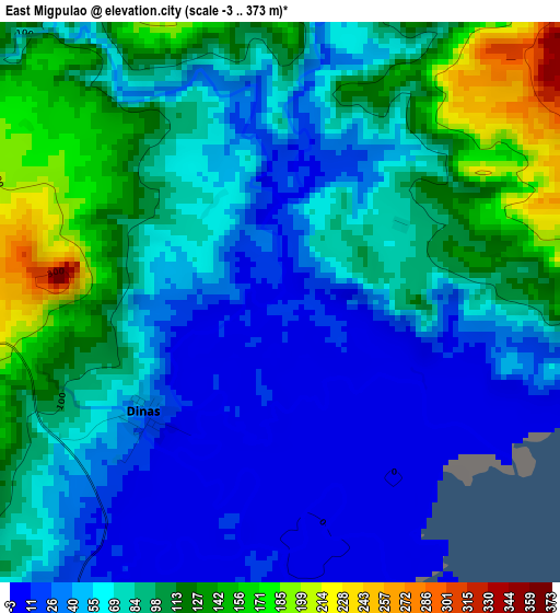 East Migpulao elevation map