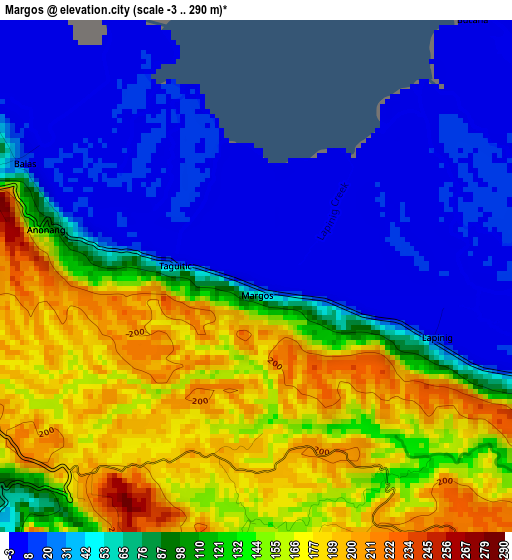 Margos elevation map