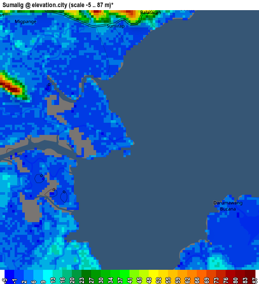 Sumalig elevation map