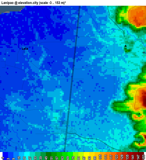 Lanipao elevation map