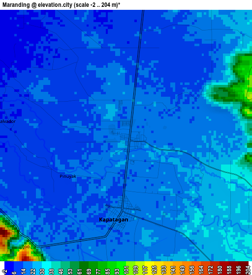 Maranding elevation map