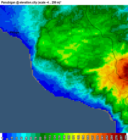 Panubigan elevation map