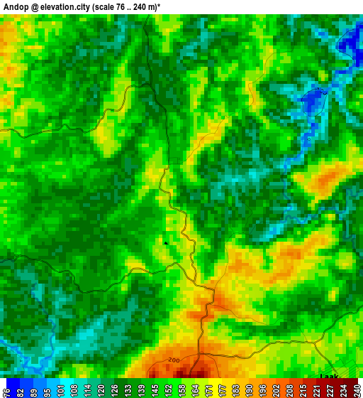 Andop elevation map