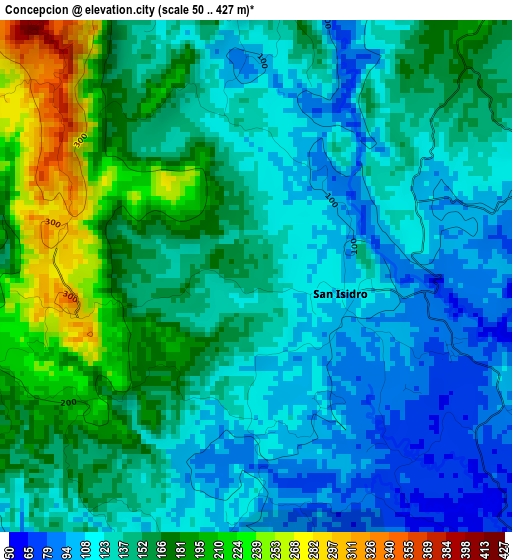 Concepcion elevation map