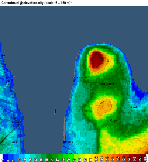 Camudmud elevation map