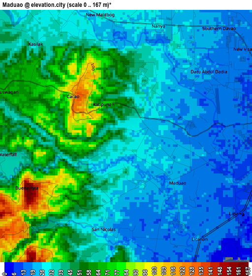 Maduao elevation map