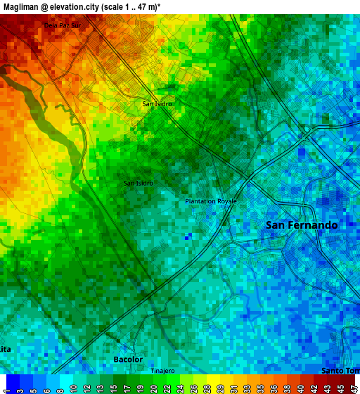 Magliman elevation map