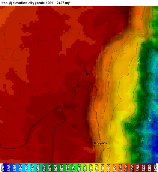 Iten elevation map