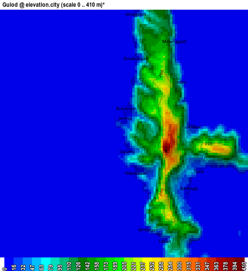 Gulod elevation map