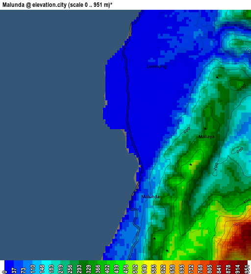 Malunda elevation map