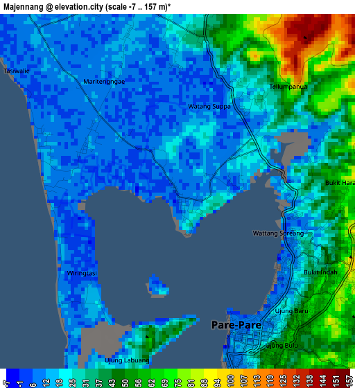 Majennang elevation map