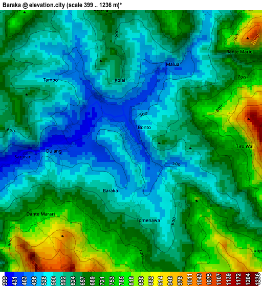 Baraka elevation map