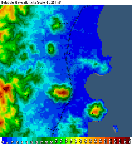 Bulubulu elevation map