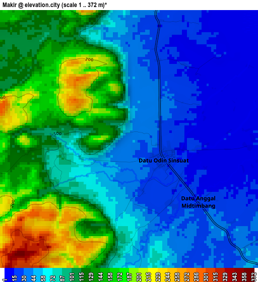 Makir elevation map