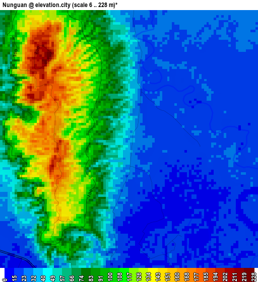 Nunguan elevation map