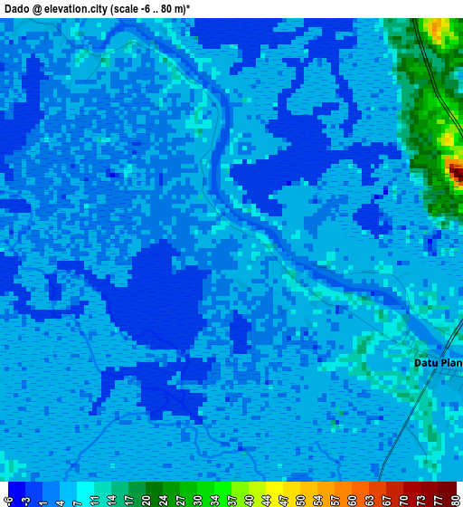 Dado elevation map