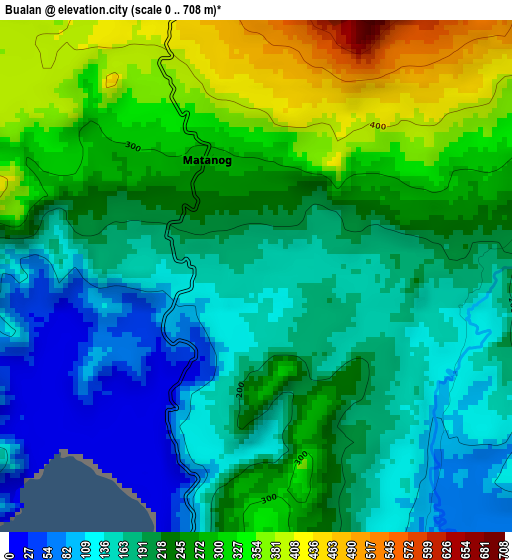 Bualan elevation map