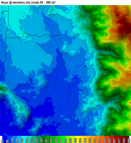 Nuyo elevation map