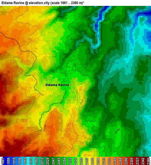Eldama Ravine elevation map