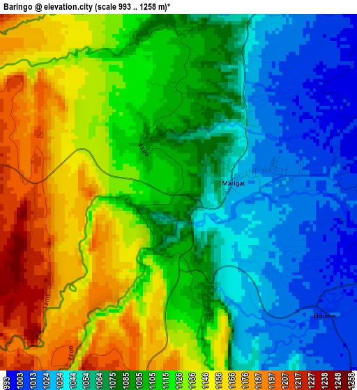 Baringo elevation map