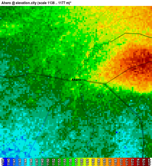 Ahero elevation map