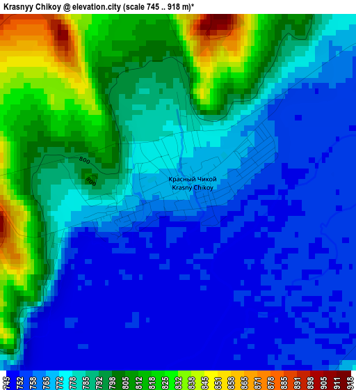 Krasnyy Chikoy elevation map