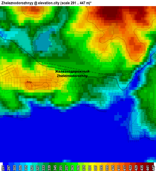 Zheleznodorozhnyy elevation map