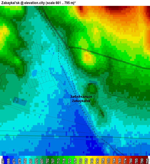 Zabaykal’sk elevation map