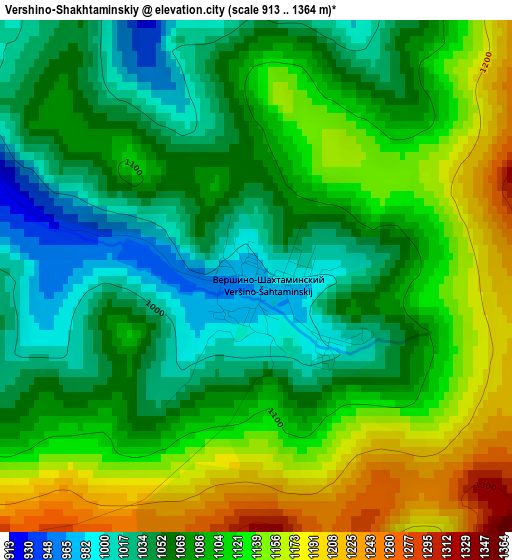 Vershino-Shakhtaminskiy elevation map