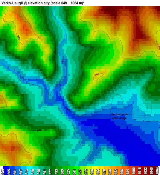 Verkh-Usugli elevation map