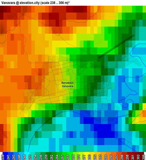 Vanavara elevation map