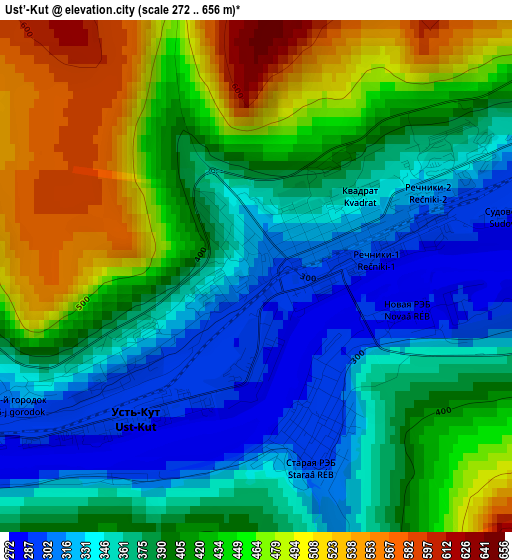 Ust’-Kut elevation map