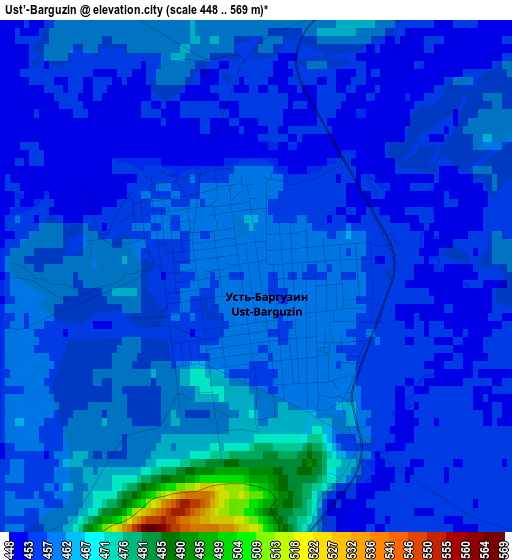 Ust’-Barguzin elevation map