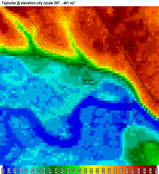 Tayturka elevation map