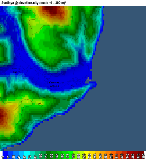 Svetlaya elevation map