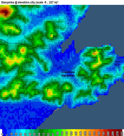 Slavyanka elevation map