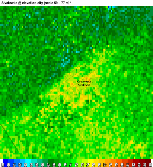 Sivakovka elevation map